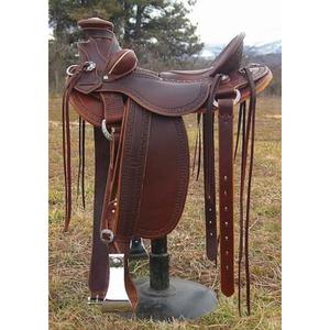 Silla de montar de cuero genuino con diseño repujado, de alta calidad, para carreras europeas y equitación. - Product Image 5