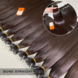 100% mechones de cabello humano virgen Natural negro sedoso recto extensiones crudas de alta calidad Super doble cutícula alineada - Product Image 1