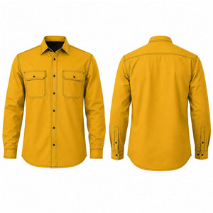 Custom Logo 7oz Soft <b>Flame</b> Resistant Work <b>Shirts</b> Long Sleeve Industrial Work Uniform for Fire Protection Customizable Logo FR - Product Image 1