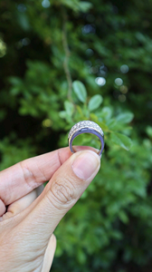 Moissanite <b>Dome</b> <b>Ring</b> Iced Out Pave Statement <b>Ring</b> Luxury Hip Hop Jewelry Sparkling Fashion <b>Ring</b> for Men Women - Product Image 3
