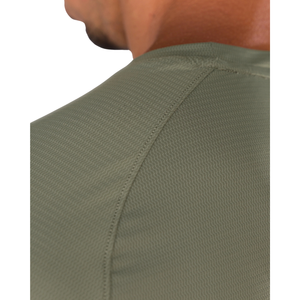 Camiseta de Manga Larga para Hombre, Color Oliva, Cuello Alto, Logotipo Serigrafiado, Suave, Transpirable, de Secado Rápido, Ligera, Corte Regular, Informal, para Uso Diario - Product Image 6