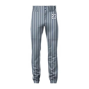 Ensembles de pantalons de baseball personnalisés en gros, uniformes d'équipe OEM, antibactériens, respirants, séchage rapide, protection UV UPF 50+, 100% polyester - Product Image 3