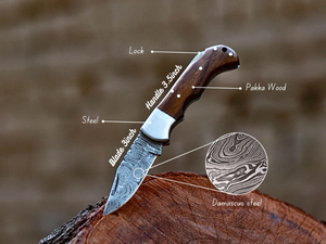 Cuchillo Plegable Profesional de Acero de Damasco Forjado a Mano, Grado Industrial, Táctico, Coleccionable, Personalizable OEM - Product Image 2
