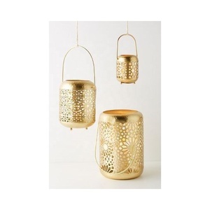 Mainstays <b>Gold</b> Metal Hurricane Candle Holder Beautiful Design Golden Finish for <b>Party</b> and Wedding Table <b>Decoration</b> - Product Image 5
