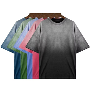 T-shirt pour homme en coton 100% délavé au soleil, design unique, coupe ample, imprimé, grande taille, lourd, durable, tendance - Product Image 5