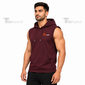 Camiseta Deportiva con Capucha y Logotipo Personalizado 2026 para Hombre, Talla XS, Sin Mangas, Estilo Musculoso, Diseño Sólido o Estampado, Spandex/Poliéster - Product Image 2