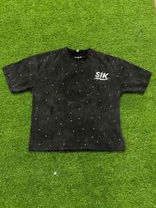 Camiseta de Manga Corta Extra Grande, 100% Algodón, 220 g/m², con Logotipo Personalizado en la Parte Delantera, Lavado Ácido, Tejido de Punto, Impresión Personalizada - Product Image 2