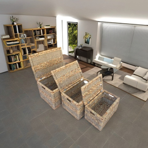 Paniers écologiques tissés à la main en jonc de mer et en jacinthe d'eau. - Product Image 1