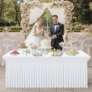 Smiry Copritavolo Rettangolare Impermeabile Lavabile 6FT, Fodera Elasticizzata in Spandex per Tavoli - Product Image 2