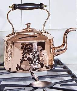 Tetera de Cobre Vintage Hecha a Mano con Asa Floral de Madera para Amantes del Té y Decoración de Mesa de Comedor de Lujo - Product Image 4