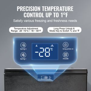 Congelatore a pozzetto mini da 7 Cu.ft/198 L per hotel con 2 cestelli rimovibili - Product Image 4