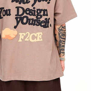 T-shirt imprimé à manches courtes pour homme, impression 3D en relief, 280 g/m², t-shirt lourd - Product Image 4