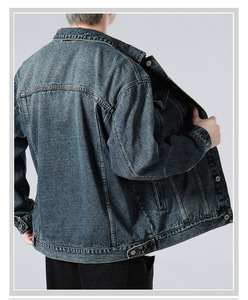 High Quality <b>Custom</b> <b>Denim</b> <b>Jacket</b> for Men Winter Sports Casual Jean with Down Fill Cotton Material OEM Service for Work - Product Image 5