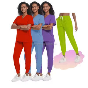 Conjuntos médicos cómodos personalizables directos de fábrica, uniformes de Enfermería de hospital de estambre a la moda - Product Image 1