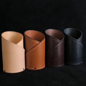 Al-Amir Handmade Handcrafted Leather Pencil Cup <b>Desk</b> Pen Holder Organizer Stationery Office School Accessory Corporate Gift - Product Image 4