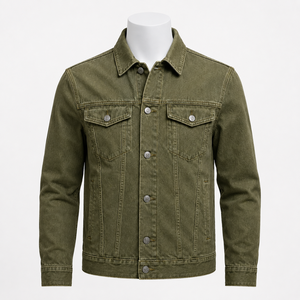 Veste en jean d'hiver pour homme de haute qualité avec tissu en jean durable, coupe confortable, design élégant, vêtement décontracté, chauffante et coupe-vent - Product Image 1
