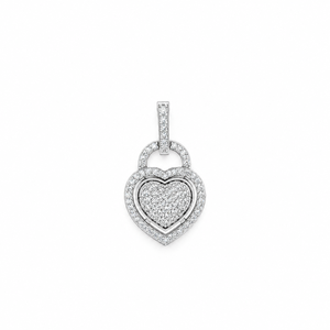 Colgante de Plata de Ley 925 con Incrustaciones de Moissanita en Forma de Corazón, Regalo para Mujer - Product Image 3