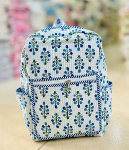Quilted Cotton Tote <b>Bag</b> Floral Print Shoulder Handbag Zipper Closure Soft Handle for Travel Daily Use - Product Image 1