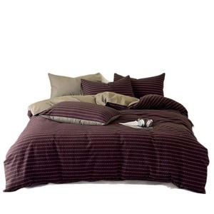 Ensemble de literie en coton de luxe 3 pièces, ensembles de couettes simples et élégants pour la maison et la chambre à coucher - Product Image 3