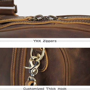 Custom Heavy Duty <b>Large</b> Fitness Travel Leather Duffle <b>Bag</b> Waterproof Men's Sports Gym Leather Duffle <b>Bag</b> with solid color - Product Image 5