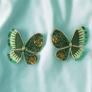 ต่างหูปักลูกปัดเก๋ไก๋ งานฝีมือปักครอสติชและงานเย็บปักถักร้อย ออกแบบโลโก้ได้ตามต้องการสำหรับวันหยุด - Product Image 1