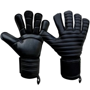 WARPRO INDUSTRY Red PU Leather Football Goalkeeper Gloves Full Finger Powerful Catch Pull-On Adjustable <b>Wrist</b> <b>Strap</b> Non Slip - Product Image 2