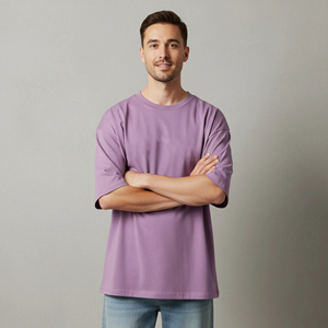 T-shirt homme surdimensionné personnalisé style hip-hop délavé, séchage rapide, écologique, à manches courtes, pour l'été - Product Image 5