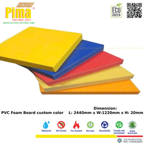 Feuille de panneau de mousse de PVC WPC de couleur personnalisée 20mm épaisseur 0.6G/cm3 densité panneaux publicitaires en plastique imperméables durables pour intérieur - Product Image 4