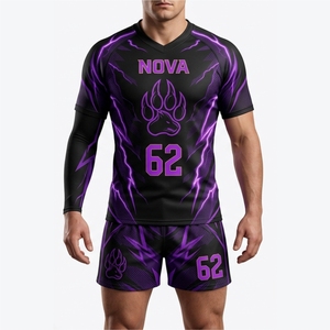 Dernier design de vêtements de sport personnalisés, uniforme de rugby de qualité supérieure, fabrication de pointe, uniformes de rugby sublimés pour l'entraînement - Product Image 1