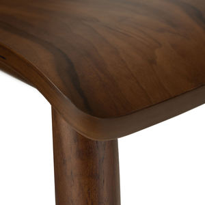 เก้าอี้ทานข้าวไม้สักแท้สไตล์ร่วมสมัย ผิวสัมผัสวอลนัท ดีไซน์มินิมอล สำหรับโครงการเฟอร์นิเจอร์ร้านอาหาร โรงแรม และคาเฟ่ - Product Image 4