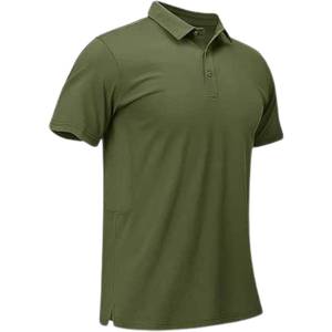 Polo de Piqué de Algodón Azul de Manga Corta para Hombre, Corte Regular, Color Sólido, Diseño Casual Transpirable de Punto - Product Image 4