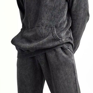 Survêtement pour homme en tissu uni, design personnalisé, effet délavé à l'acide, prix de gros, qualité supérieure - Product Image 4