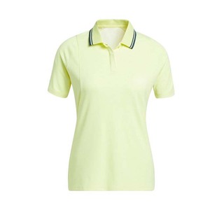 Women's Light Green Short Sleeve <b>Polo</b> <b>Shirt</b> 100% Polyester Knitted Quick Dry Solid Casual Style - Product Image 3