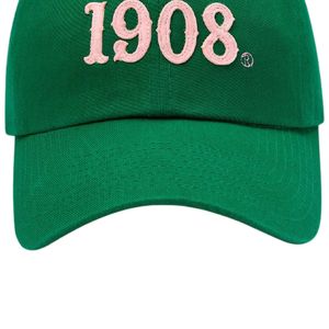 Green Baseball <b>Cap</b> With 1908 Embroidery Graphic Cotton Adjustable <b>Hat</b> Casual Sports Style Outdoor Fashion Headwear For Men Women - Product Image 4