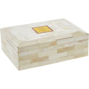 Best Quality Rectangular Wooden Jewelry Box with Inlaid Bone Mdf Pattern Classic Storage for Bedroom Decor - Product Image 1