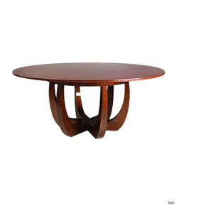 Mesa Auxiliar Redonda de Madera de Nogal Sólido de Alta Calidad, Elegante Mesa de Centro con Pedestal para Sala de Estar, Muebles para el Hogar al Mejor Precio - Product Image 2