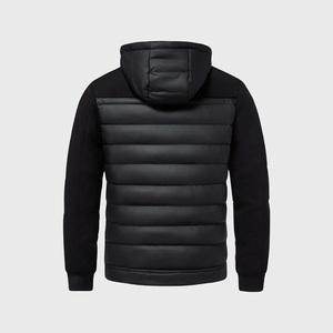 High Quality <b>Men's</b> <b>Cardigan</b> Down Jacket Black Color Nylon Polyester Cotton Filling Windproof Puffer Down Jacket For Adult - Product Image 2