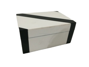 Premium Handmade Resin Inlay <b>Polished</b> <b>Black</b> Ivory Pattern Jewelry Box Elegant Rectangle Decorative Organizer Gifting CRAFT - Product Image 5