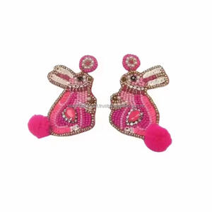 ลดกระหน่ำต่างหูห่วงคล้องหูแบบหนาทำด้วยมือใหม่เครื่องประดับแฟชั่นงานปักไข่มุกแบบแฟชั่นขายดี - Product Image 3