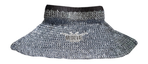 Gorget médiéval en maille de fer, collier de protection riveté, pour chevalier viking, casque de protection, costume de reconstitution, fait main - Product Image 4