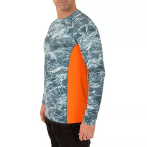 Wholesale UPF50 Custom Waterproof Windproof Fishing Shirts Long Sleeve Hood Quick Dry UV Sun Protection Sublimation Breathable - Product Image 3