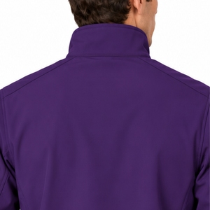 Veste d'extérieur légère en softshell pour homme, fermeture éclair intégrale, col montant, protection, poche poitrine pratique, poches latérales sécurisées, flexible - Product Image 5