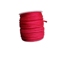 Y S INTERNATIONAL 100% Tali Sutra Mulberry Murni Warna Merah Crimson, Tali Tekstil Lembut untuk Pembuatan Perhiasan Kalung Gelang