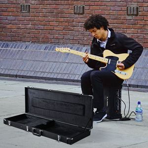 Custodia Rigida Nera Portatile per Chitarra Elettrica Standard, Borsa per Chitarre Elettriche Senza Spedizione nei Fine Settimana - Product Image 6