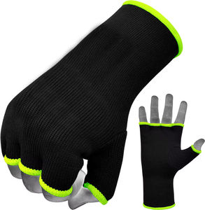 Gants de boxe en cuir et gel sur mesure, respirants, anti-humidité, antidérapants, avec bandages de boxe - Product Image 1