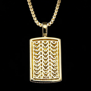 Pendentif Masque Aztec Bling Hip Hop Multi-couleurs en Argent Sterling 925 avec Zirconiums Cubiques - Product Image 2