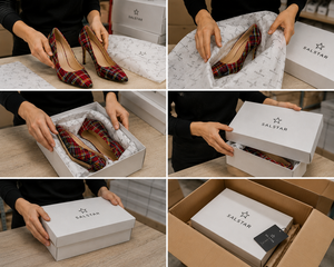 Chaussures à talons hauts en tartan de haute qualité pour femmes, escarpins à bout pointu et talon aiguille pour mariage et soirée, vente en gros, OEM ODM - Product Image 6