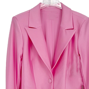 Nouvelle Arrivée 2026 – Blazer Rose pour Femme à Col Cranté, Simple Boutonnage, en Mélange de Laine, Longueur Standard, Style Britannique, Tissu Tissé - Product Image 5