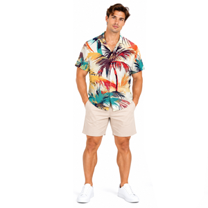 Mens Tropical Print Vacation <b>Shirt</b> Premium Lightweight Button Front Casual Summer Holiday <b>Resort</b> Wear Custom Manufacturing - Product Image 5