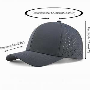 Casquette de baseball personnalisée de haute qualité, respirante et perforée, chapeau décontracté, casquette minimaliste de couleur unie pour usage quotidien, casquette à trous découpés au laser - Product Image 3